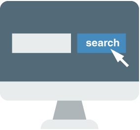 ホームページを検索にかかりやすくするSEO対策のイラスト
